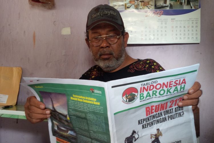Tabloid Indonesia Barokah beredar di Solo, Jawa Tengah, Kamis (24/1/2019).