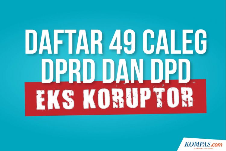 49 Caleg DPRD dan DPD Eks Koruptor
