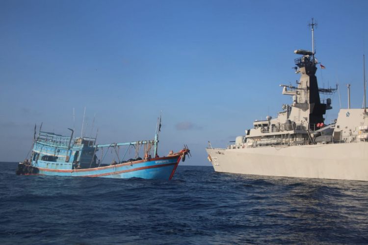 Koarmada I kembali berhasil menangkap Kapal Ikan Asing (KIA) asal Vietnam yang masih melakukan pencurian ikan (Ilegal Fishing) di Laut bagian utara Natuna, Minggu (17/2/2019).