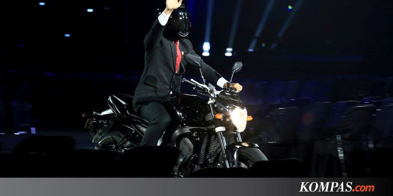 Jokowi Datang Pakai Motor Gede ke Pembukaan Asian Games 2018?