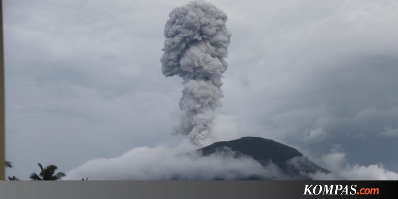 Gunung Ibu di Hamahera Barat Meletus, Sutopo: Status Tetap Waspada
