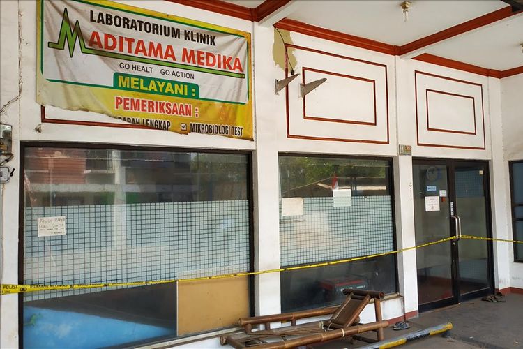 Klinik Aditama Medika di Tambun Selatan, Kabupaten Bekasi yang digrebek polisi lantsran diduga melakukan praktik aborsi ilegal.
