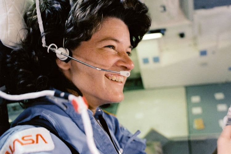 Sally Ride, astronot perempuan pertama AS yang pergi ke luar angkasa.