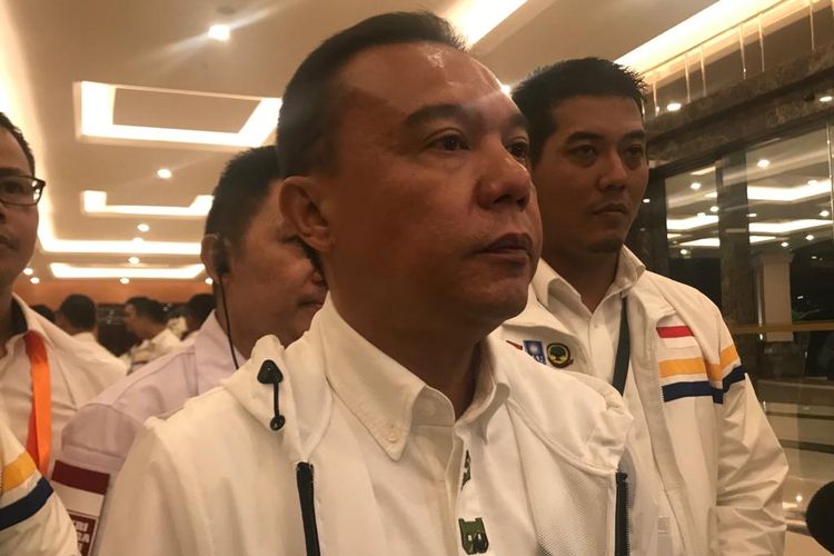 Direktur Direktorat Advokasi dan Hukum BPN Prabowo-Sandiaga, Sufmi Dasco Ahmad, saat ditemui di Hotel Sultan, Jakarta, Kamis (11/4/2019).