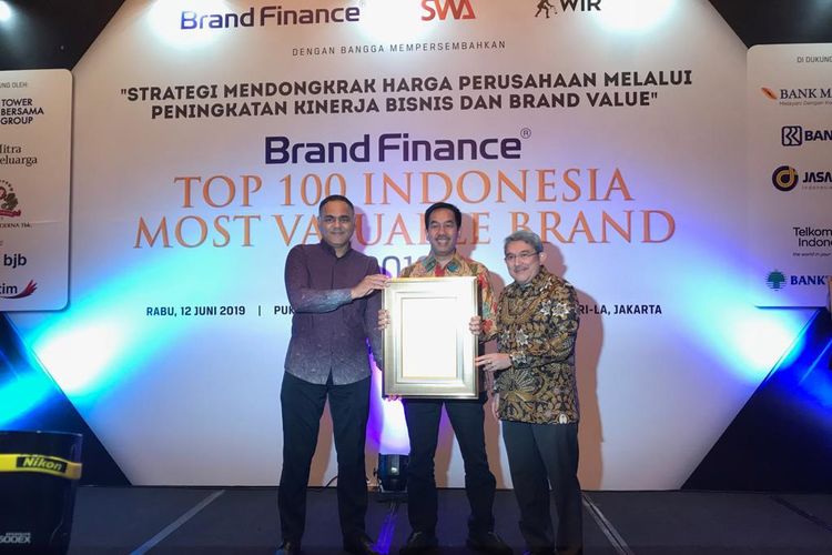 Bandara Soekarno-Hatta menempati posisi ke-71 dari daftar Top 100 Indonesia Most Valuable Brands 2019, Jakarta, Rabu (12/6/2019).