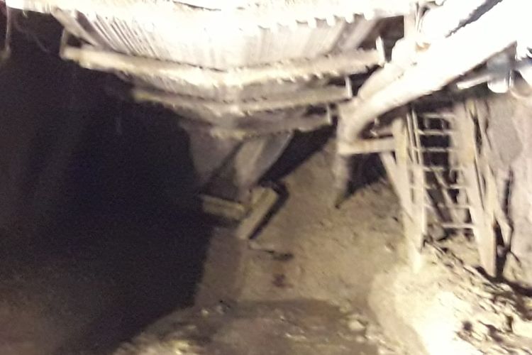 Kondisi longsor yang terjadi di tambang Freeport, Rabu (3/4/2019)