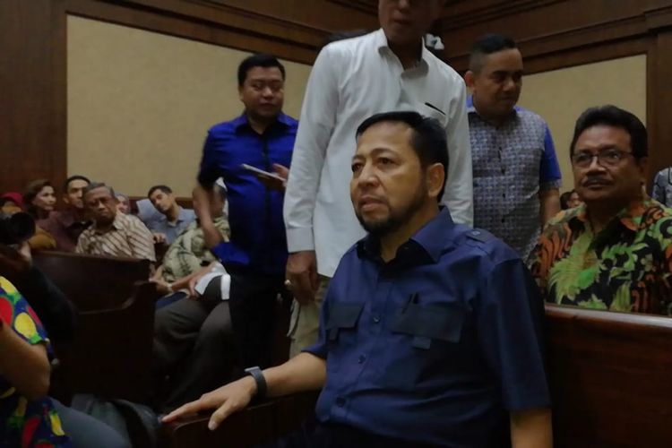 Mantan Ketua DPR Setya Novanto di Pengadilan Tindak Pidana Korupsi, Jakarta, Senin (12/8/2019).