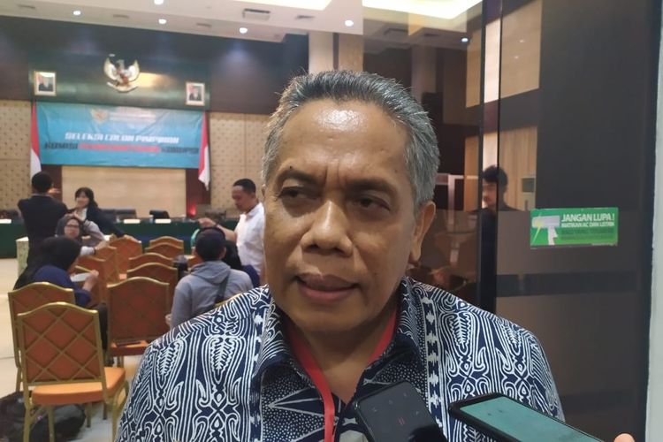 Pakar hukum pidana, Luhut Pangaribuan di Gedung Kementerian Sekretariat Negara, Selasa (27/8/2019). 