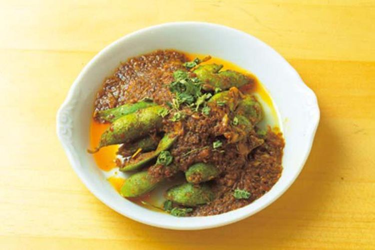 Edamame Pedas (400 yen) merupakan hidangan pembuka yang patut dicoba