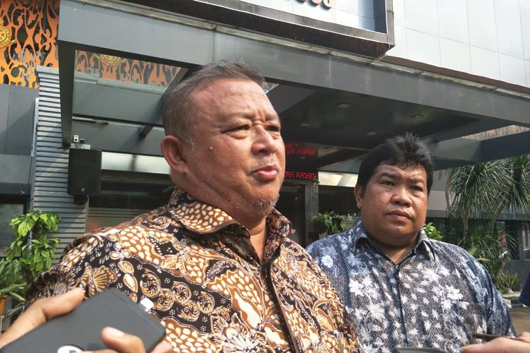 Kuasa hukum PT Sekar Wijaya, Hermawi Taslim di Ditreskrimsus Polda Metro Jaya, Jumat (29/3/2019).