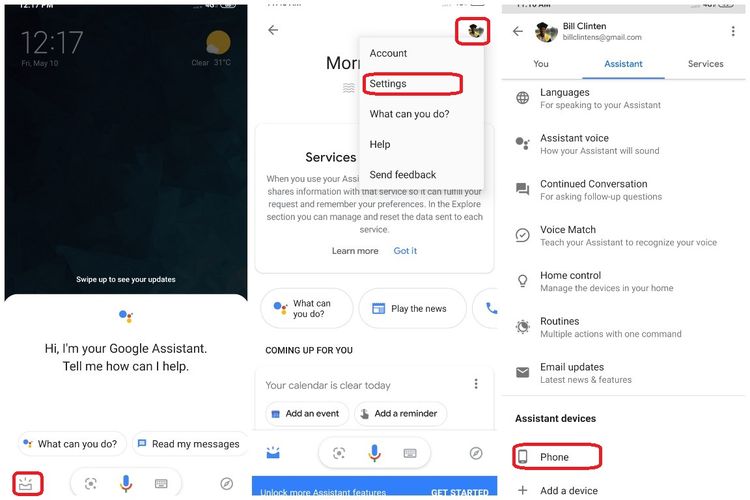 Ilustrasi Langkah Pertama Mematikan Google Assistant