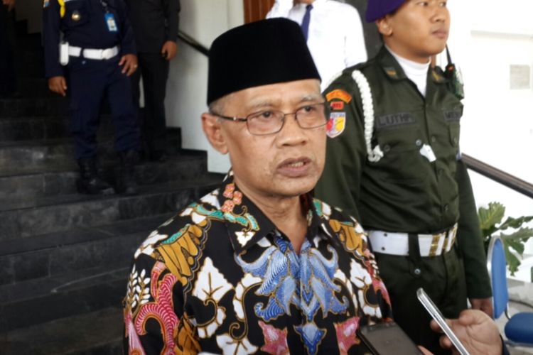 Ketua Umum Pimpinan Pusat Muhammadiyah Haedar Nashir saat menghadiri Pesmaba Universitas Muhammadiyah Malang (UMM), Senin (2/9/2019)