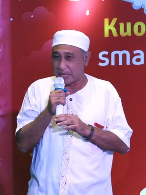 Vice President Technology Relations and Special Project Smartfren Munir Syahda Prabowo dalam acara buka puasa bersama Smartfren di Jakarta, Selasa (21/5/2019).