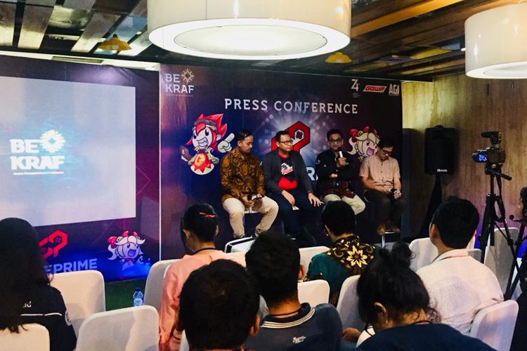 Konferensi pers pengumuman Bekraf Game Prime 2019 di Jakarta (5/7/2019).