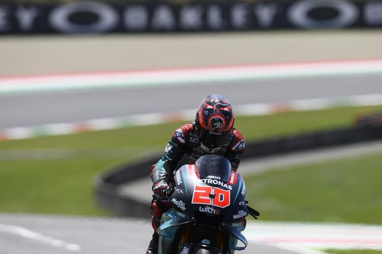Fabio Quartararo alami masalah arm pump saat balapan di GP Mugello 2019.