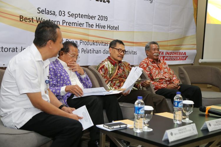 Focus Group Discussion (FGD) Penyusunan Rencana Induk Nasional (RIN) dan Peta Jalan (Roadmap) Gerakan Nasional Peningkatan Produktivitas dan Daya Saing (GNP2DS) 2020-2024 di Jakarta, Selasa (3/9/2019).