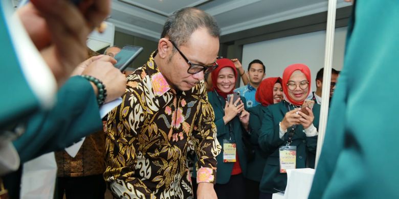 Menteri Ketenagakerjaan (Menaker) Muhammad Hanif Dhakiri di acara The 6th ASEAN OSHNET Conference di Yogyakarta, Kamis (28/3/2019).