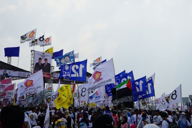 Kampanye Prabowo Subianto di Stadion Pakansari, Bogor, Sabtu (30/3/2019).