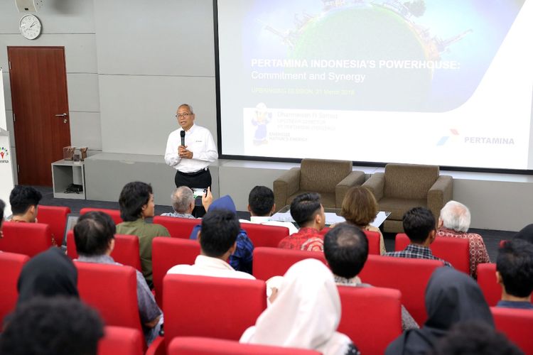 Universitas Pertamina menggelar seminar menghadirkan Direktur Hulu PT Pertamina (Persero), Dharmawan H. Samsu mengangkat tema Peran Strategis Industri Hulu dalam Mendukung Ketahanan Energi Nasional (21/3/2019).