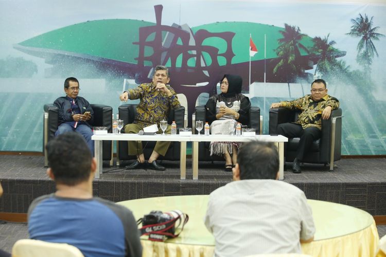 Diskusi Empat Pilar MPR yang digelar di Media Center, Gedung Nusantara III, Komplek MPR/DPR/DPD RI, Jakarta, Senin (12/8/2019).