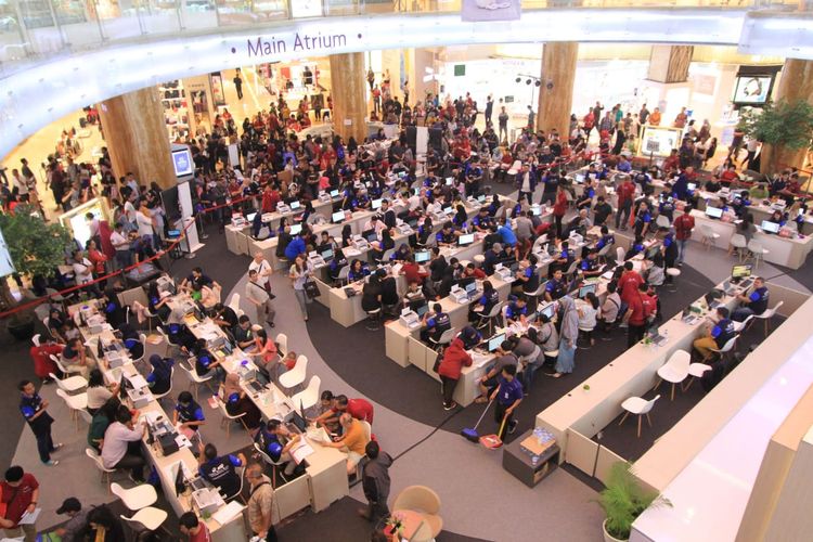 Suasana penjualan klaster Canggu, Citra Maja Raya di Lotte Shopping Avenue, Jakarta, Minggu (8/9/2019)