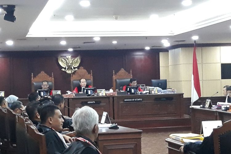 Sidang Sengketa Hasil Pileg di Mahkamah Konstitusi (MK), Jakarta Pusat, Kamis (17/7/2019).