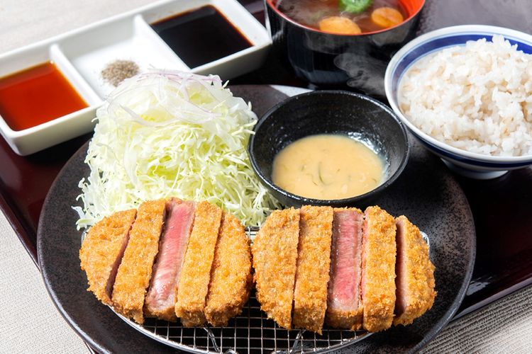 Set menu Beef Tongue Katsu Negimiso 