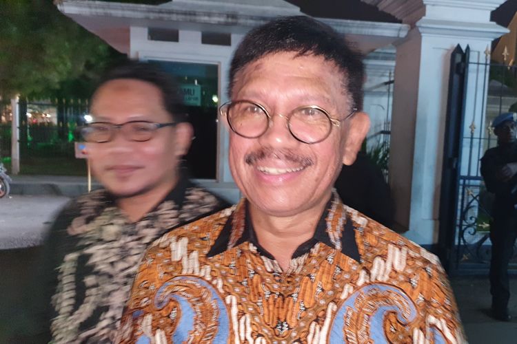 Wakil Ketua TKN Johnny G Plate setelah bertemu Presiden Jokowi di Istana Bogor, Selasa (2/7/2019).