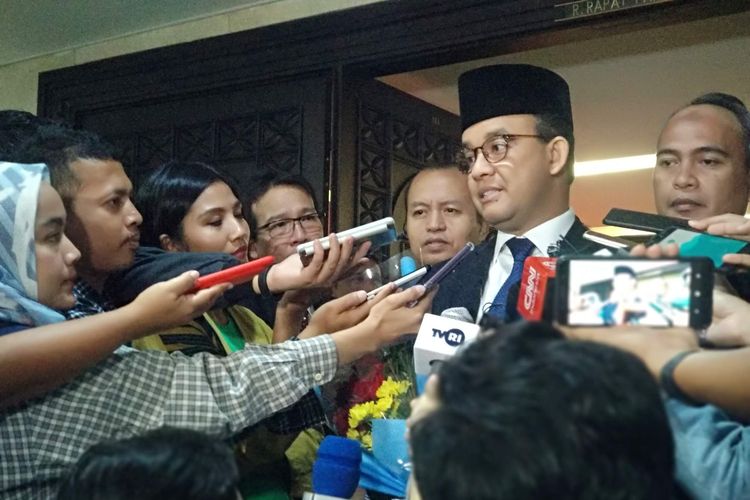 Gubernur DKI Jakarta Anies Baswedan di DPRD DKI Jakarta, Rabu (15/5/2019).
