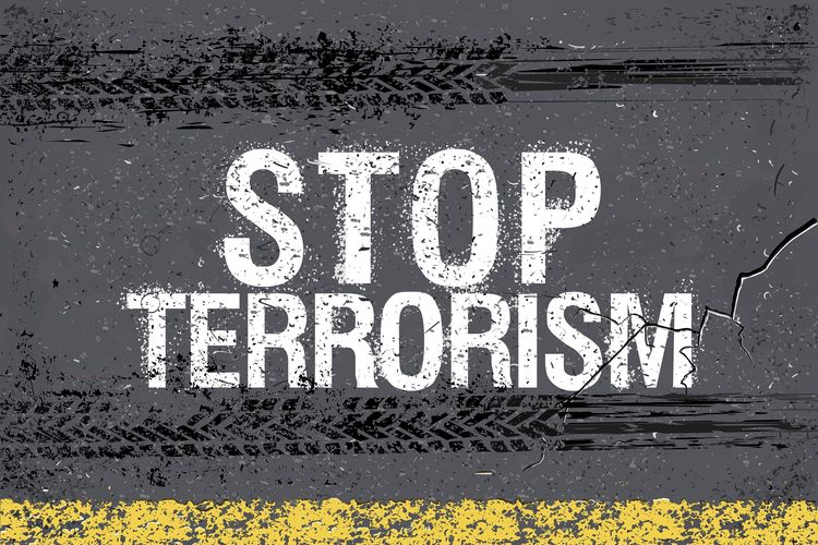Ilustrasi. Hentikan terorisme. 