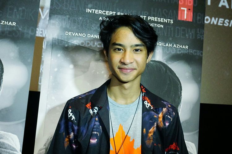 Devano Danendra dalam jumpa pers gala premiere film MeloDylan di Metropole XXI, Mentang, Jakarta Pusat, Senin (1/4/2019).