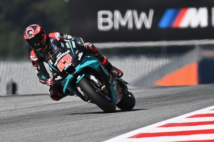 Fabio Quartararo saat berlaga di MotoGP Styria. 