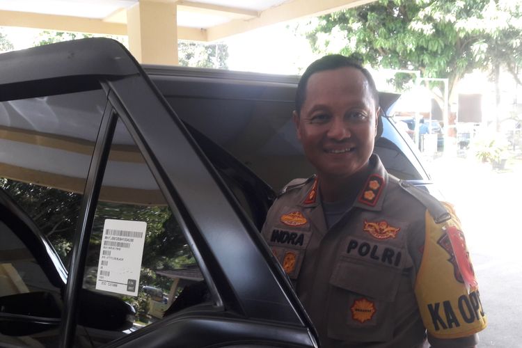 Kapolres Pandeglang Indra Lutrianto Amstono saat ditemui di Polres Pandeglang Senin (8/4/2019)