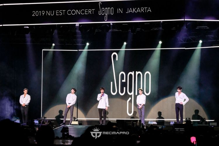 NUEST menggelar konser bertajuk Segno digelar di Istora Senayan, Jakarta, Sabtu (3/8/2019).