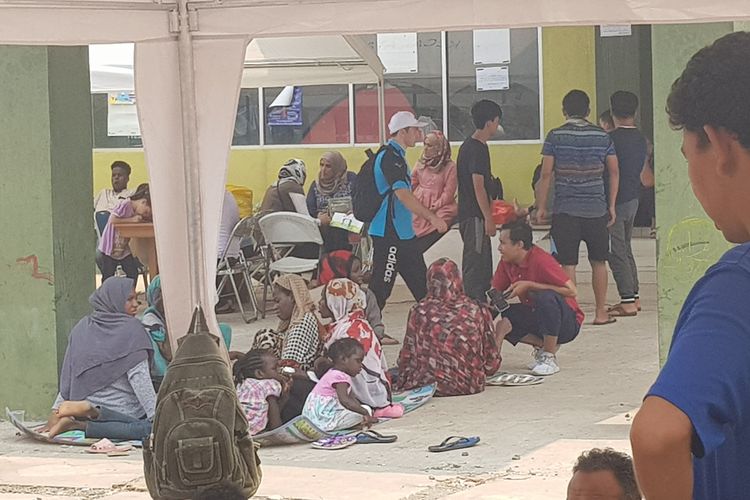 Suasana pengungsi para pencari suaka di Kalideres