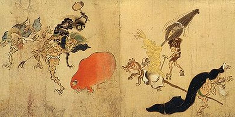 Tsukumogami, yokai yang menyerupai perabotan rumah tangga berumur 100 tahun.