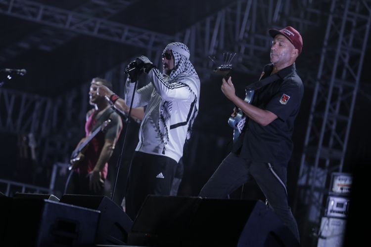 Prophets Of Rage saat tampil di panggung Hodgepodge Superfest 2019, di Allianz Ecopark, Ancol, Jakarta Utara, Minggu (1/9/2019).