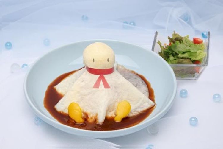 “Teruteru Rice Omelet” seharga 1.490 yen tersedia di Weathering with You pop-up cafe