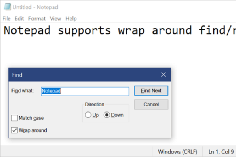Fitur baru pada aplikasi Notepad di Windows