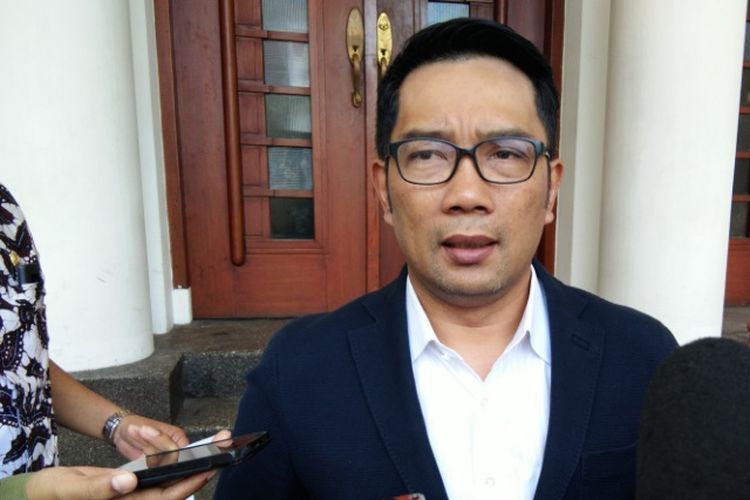Kandidat Gubernur Jawa Barat Ridwan Kamil saat ditemui wartawan di Balai Kota Bandung, Jalan Wastukancana, Kamis (5/7/2018).
