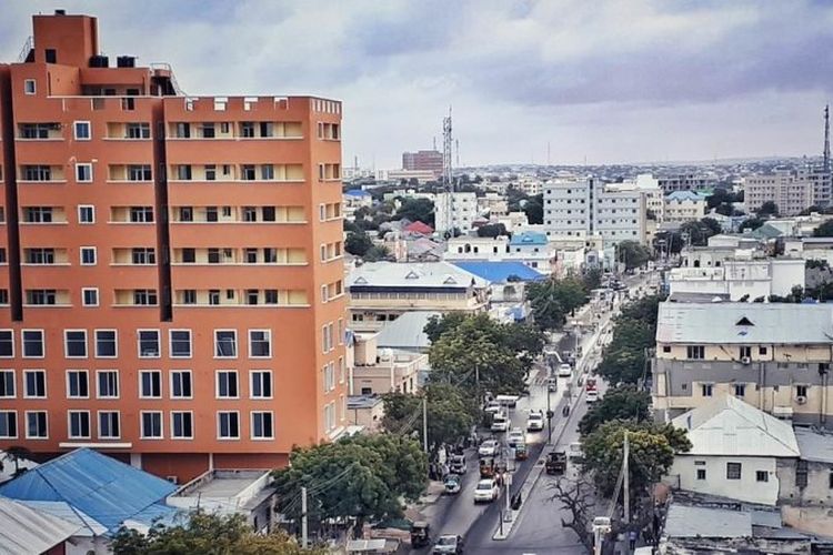 Salah satu sudut kota Mogadishu, ibu kota Somalia.
