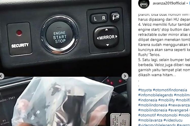 Bocoran Avanza baru sudah pakai Start-stop engine button