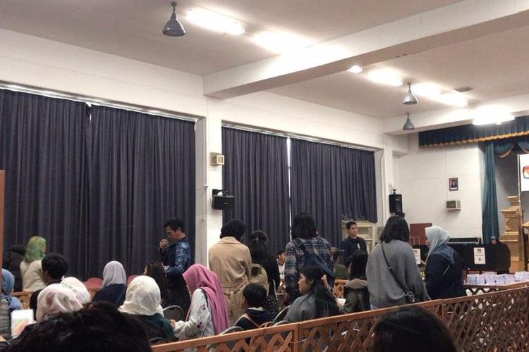 Suasana pencoblosan pemilu 2019 di Sekolah Republik Indonesia Tokyo, Jepang, Minggu (14/4/2019). (Willy Keraf)