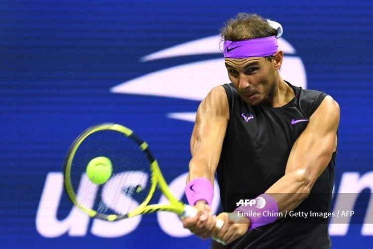Petenis asal Spanyol, Rafael Nadal menang mulus atas John Millman di US Open 2019, Rabu (28/8/2019)