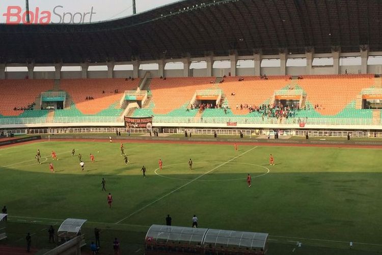 Laga PS Tira-Persikabo vs Persija Jakarta di Stadion Pakansari, Cibinong, Kabupaten Bogor, Selasa (7/16/2019).