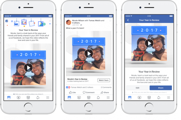 Year in Review Facebook untuk merekap kenangan 2017 dalam video