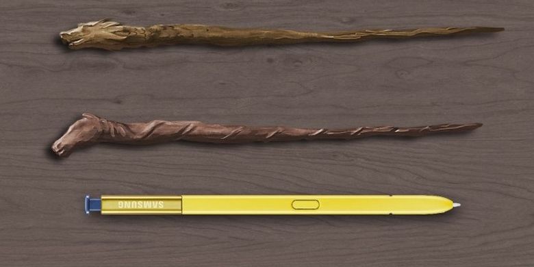 ilustrasi gambar tongkat sihir Harry Potter