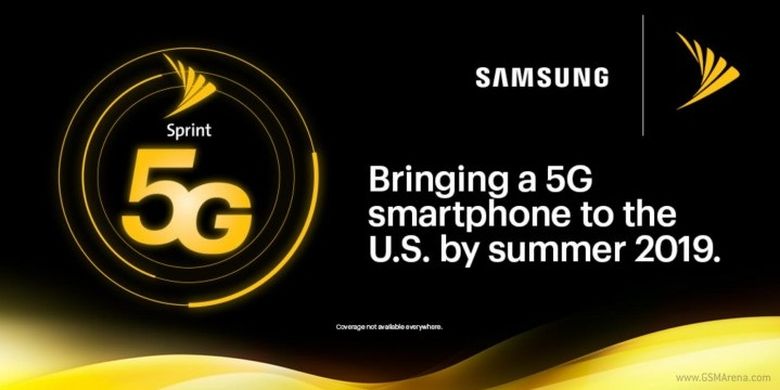 Ilustrasi Poster Samsung dan Sprint 5G