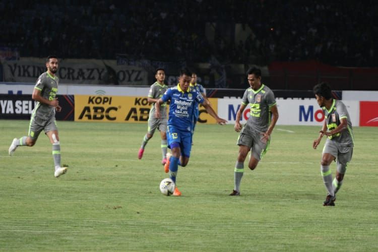 Laga Persib vs Borneo berlangsung di Stadion Si Jalak Harupat, Soreang, Kabupateng Bandung, Rabu (14/8/2019).