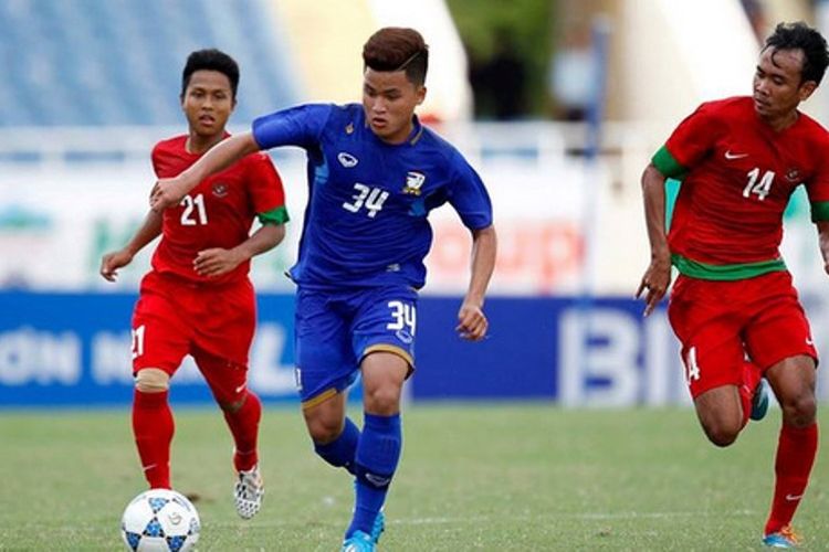 Penyerang timnas U-22 Thailand, Sittichok Kannoo.